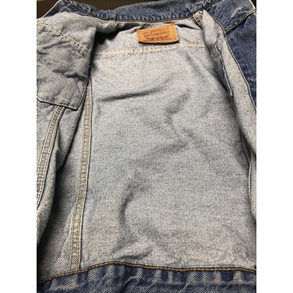 Levi Strauss Woman Large Denim Jacket Orange Tag - Picture 9 of 9